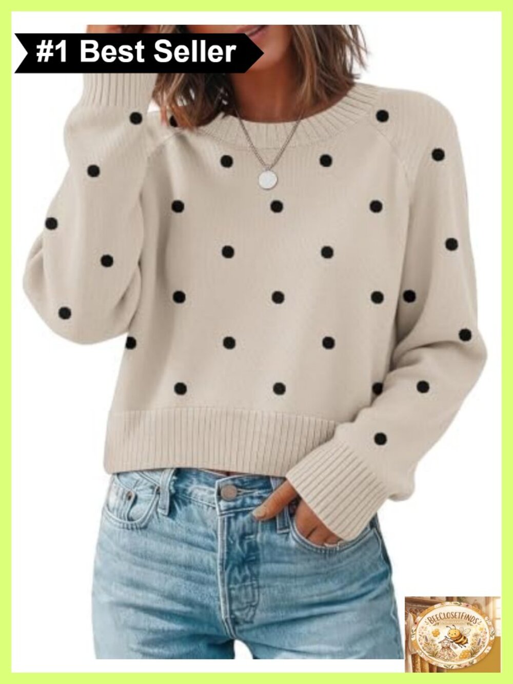 Zeagoo Women's Cropped Crewneck Sweater Long Sleeve Knit Pullover